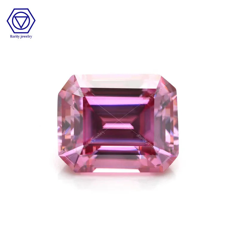 Rarity Factory Directsale Cheap Pink Pagoda Emerald Shape Loose Gemstones Mixed Cz 5A Cubic Zirconia