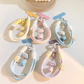 Trend White Silent Cloud Star Pendant Mobile Lanyard Durable Nylon Key Chain and Camera Strap Universal Phone Case Accessory