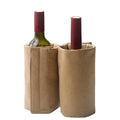 Leather Wine Cooler Sleeve with Ice Gel Pack for Closure Portable Foldable Insulated 750ml Wine Bottle Cooler Wrap