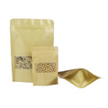 Custom Kraft Paper Stand-up Pouches Compostable and Waterproof Ziplock Bag with Zipper for Tea Pet Food Chewing Gum