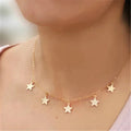 Personalized Necklace 14K Gold Filled Necklace for Women Initial Choker Star Pendant Necklace