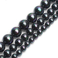 Fashion Natural round Smooth Black Shell Pearl Beads 6/8/10/12mm for Jewelry DIY Making Bone & Coral Beads