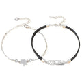 925 Silver Maple Leaf Couple Bracelet - Stylish Minimalist Design Suitable for Parties and Wedding Gifts
