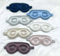 6A 22MM Silk Custom Logo Elastic Sleep Eye Mask Travel Soft Block Out Light for Dark Circles