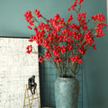 2024 80cm Factory Price Artificial Red Berry Holly Christmas Berries Stems for Christmas Tree Decorations