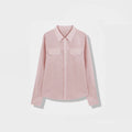 OEM/ODM Factory Customized Women's Button Down Shirt Casual Ladies Tops Turn Down Collar Long Sleeve Formal Blouse