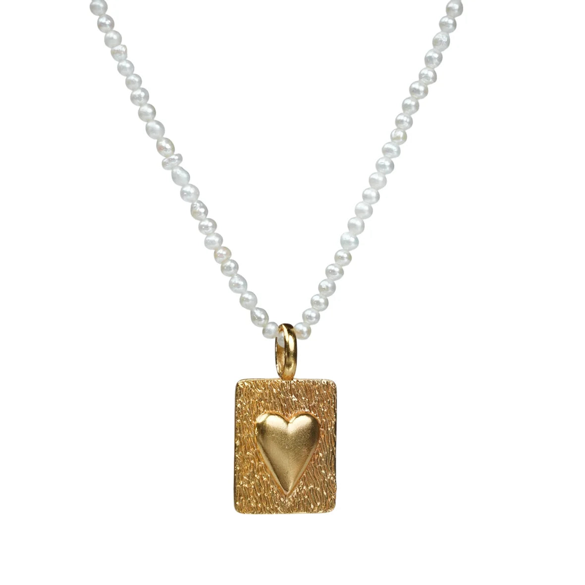 New Design Gold love Heart square Millet Beads Collarbone Chain Pendant Necklace Fashion Jewelry