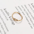 Simple Geometric Stainless Steel Jewelry Rope Knot Twining Ring Plated 18k Gold Steel Fashion Women's Ring