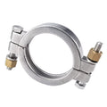 Aohoy High Duty 13MHP Tri Clover Hinged Pipe Clamp with Brass Nut Double Bolted for Brewery Inch Measurement System