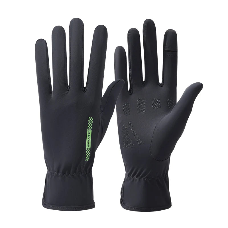 Custom Outdoor Touch Breathable Quick Dry Thin Bike Riding Running Cycling Men Summer Sports Gloves