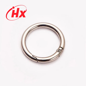 Custom Gold Zinc Alloy Clothing Bag Accessories Spring O Rings Alloy Key Ring Spring Buckles