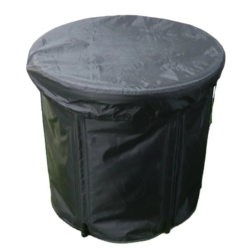 Durable Portable Foldable Ice Bath Tub with Lid Adult Sport Recovery Barrel Nonslip Bottom Waterproof Ice Bath Accessories