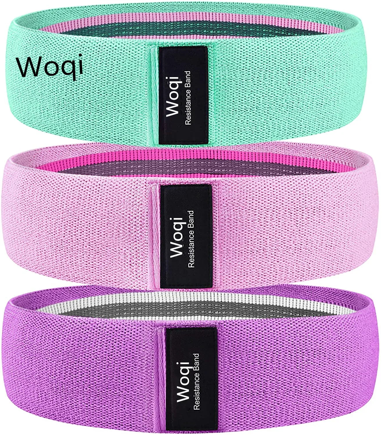 WOQI Butt Exercise Bands I Popular Resistance Band Strength Booty Workout Fabric Black Customized Latex Fitness Bands