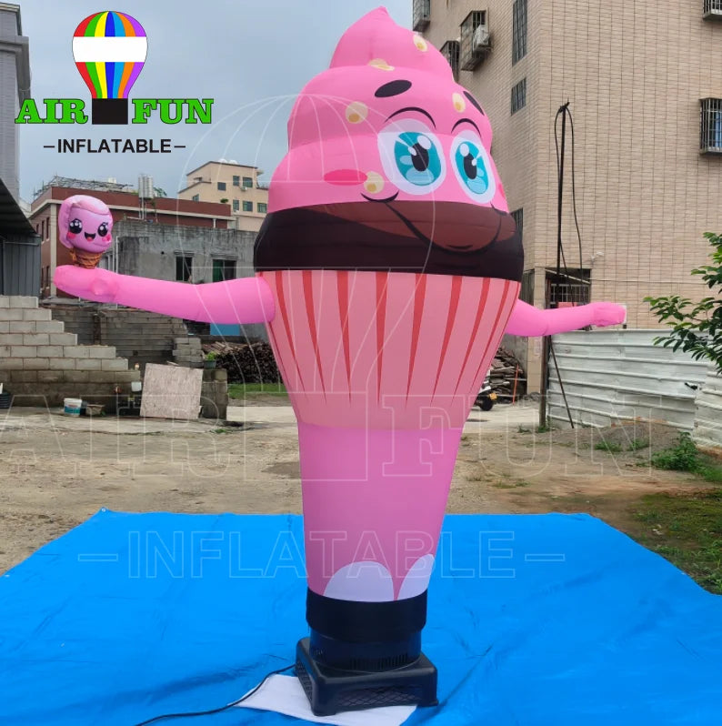 AIRFUN Promotion Inflatable Sky Dancer with Custom Printings for Ice Cream
