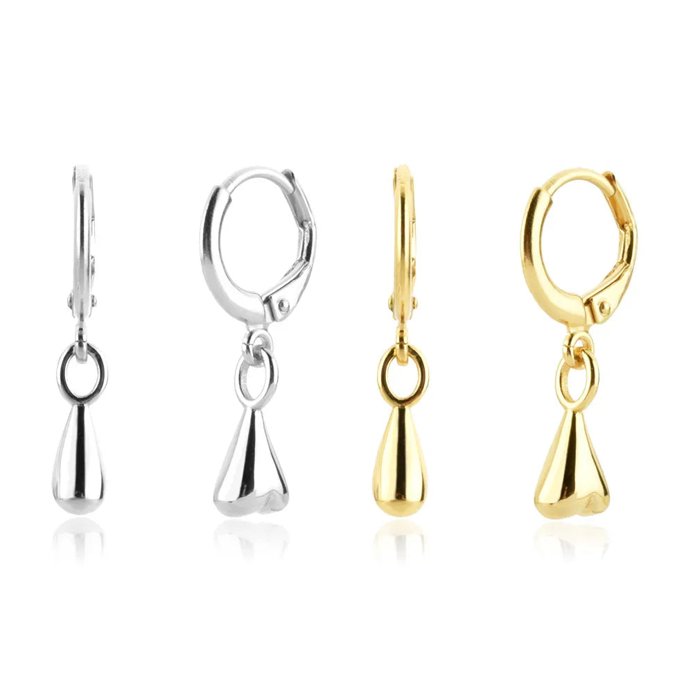 FUAMAY Fashion Earrings Jewelry Aretes De Plata 925 Sterling Silver Puffy Heart Earrings