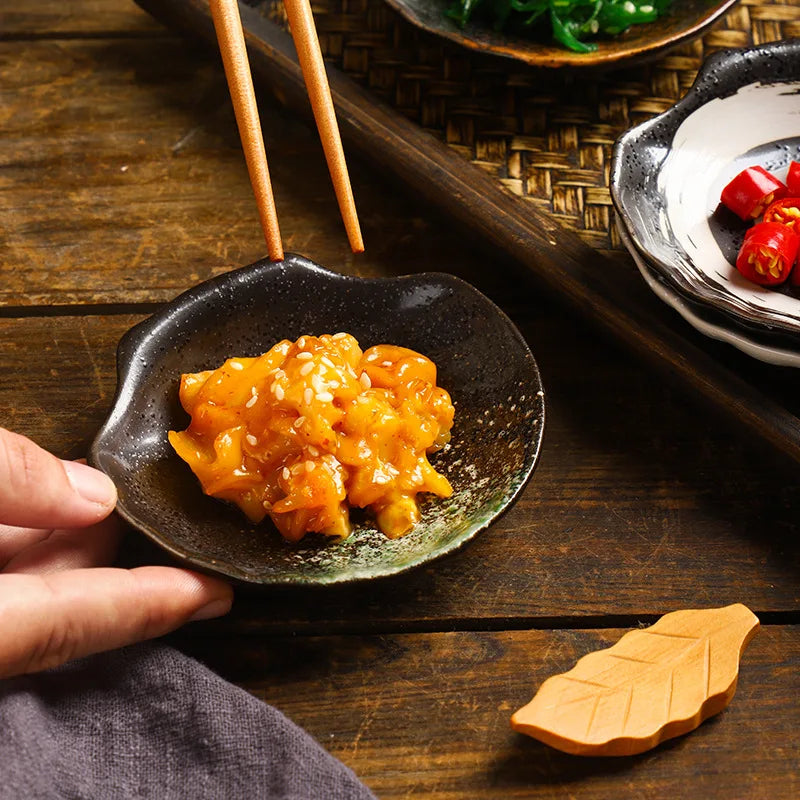 Ceramic Sauce Dish Japanese Kiln Soy Dipping Plate