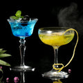 Vintage Clear Glass Goblet for Drinking Water Juice Martini or Cocktail Elegant Bar Cup