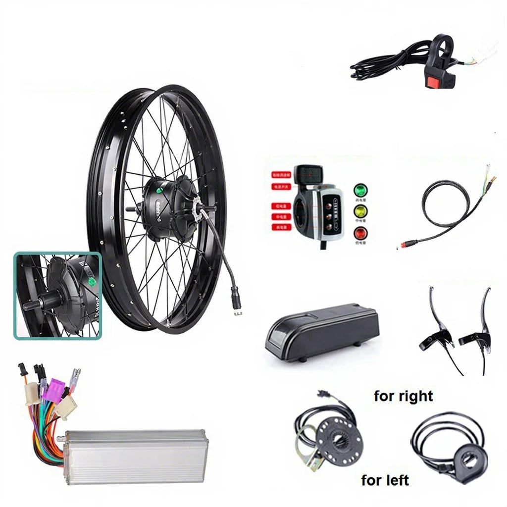 Bafang Snow Bike Kit Electric Bike 48v 1000w Fat Tire Conversion Kit 8fun G062 Hub Motor Cassette Type for Ebike 20"*4.0