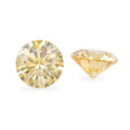 Loose Pretty Ring Moissanite Round  Lab Grown Color Vivid  Golden Yellow Moissanite Diamond