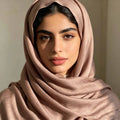 Fashion Girl Pure Color Silk Chiffon Hijab Eco-Friendly Four Seasons Crinkle Hijab for Middle Eastern Islamic