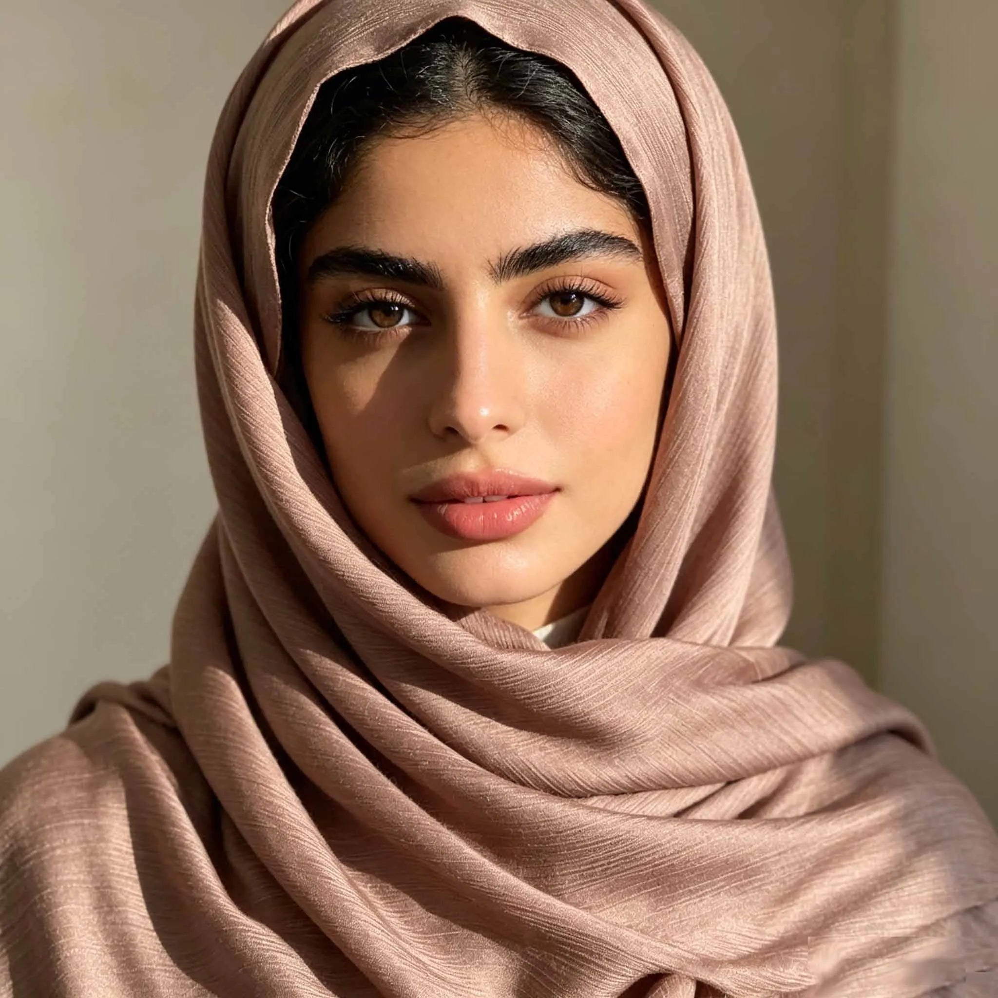 Fashion Girl Pure Color Silk Chiffon Hijab Eco-Friendly Four Seasons Crinkle Hijab for Middle Eastern Islamic