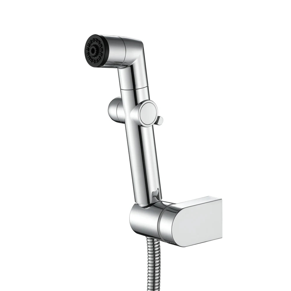 HONGDEC Chrome Bathroom Faucet Bidet Set New Design Adjustable Handheld Bidet Sprayer Chrome Surface