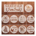 12 X 12 Inch Farmhouse Stencils for Painting on Wood Round Farm Stencil Cow Pig Drawing Art Template