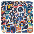 52Pcs Spaceman Graffiti Stickers Decorative Label for Luggage Laptop Guitar Notebook Skateboard Vinyl Waterproof Sticker