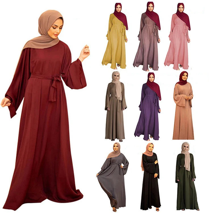 Hot Selling Nida Fabric for Jilbab Abaya for Women Closed Abaya Robe Modest Dubai Muslim Dress Breathable Middle East Arab Women