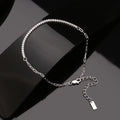 RINNTIN SB141 Fashionable 925 Sterling Silver Jewelry 14k Gold Plated Adjustable Paperclip Chain Spliced Zircon Tennis Bracelet