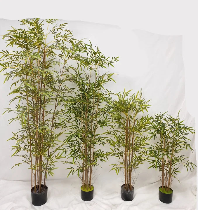 Long Life Time Artificial Plants Faxu Bamboo Home Decoration Shenzhen Carton Plastic Planter Plastic Trees Plastic Fence 10 Pots