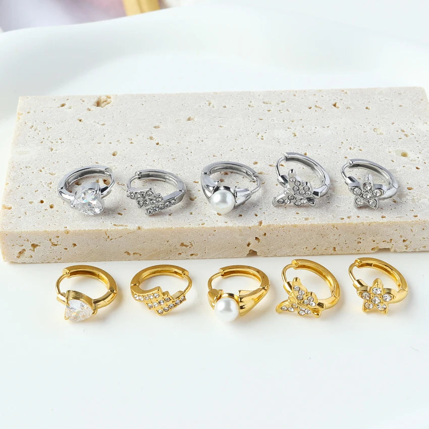 OEM ODM Service 18K Gold Plated 316L Stainless Steel Cuff New Style Trendy Elegant Hypoallergenic Fashion Hoop Wholesale