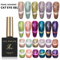 JTING High Pigment Shiny Natural Resin Hema Free 12 Colors Pearl Diamond Cat Eye Gel Polish Collection OEM Custom Private Brand