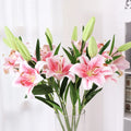 New Arrival Wholesale High Quality 3 Heads Lily of the Valley Greenish Silk