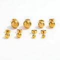 Joolim Trendy Stylish 18K PVD Gold Plated  Minimalist Ball Stainless Steel Stud Earrings Fashion Jewelry Wholesale