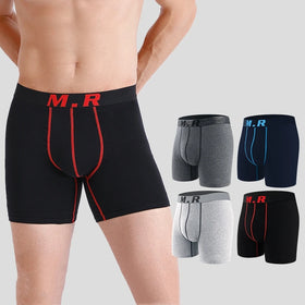 Pure Cotton Men's Underwear Extended Anti-wear Legs Comfortable Sports Four-corner Boxer Long-leg Shorts for Men