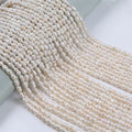 Natural Pearls Wholesale 5-6mm Rice Shape Freshwater Pearl Strands