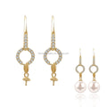 Luxury 14K Solid Gold Mounting for Pearl Earrings Natural Diamond Jewelry Findings Pearl Earring Semi Mounts