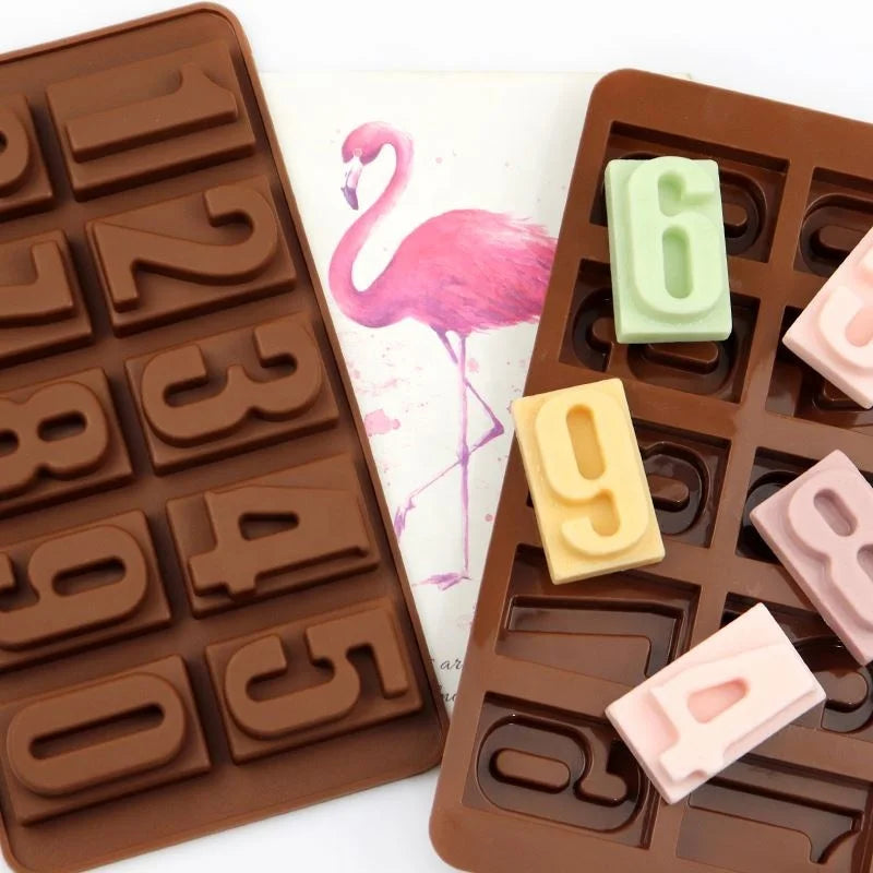 089 10 Cavity 0-9 Number Digit Silicone Chocolate Mold Number Shape Silicone Molds
