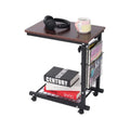 Small Modern Movable Office Desk Single C-Shape Home Computer Trolley with Wheels