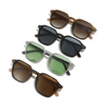 DOISYER New Fashion round Sunglasses Women Men Vintage Style Wood Color Frame UV400 Spring Hinge PC Material Wholesale