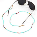 Children's Glass Seed Bead Gold Plated Jade Turquoise BOHEMIA Geometric Necklace Hand Made Anniversary Chain 70CM
