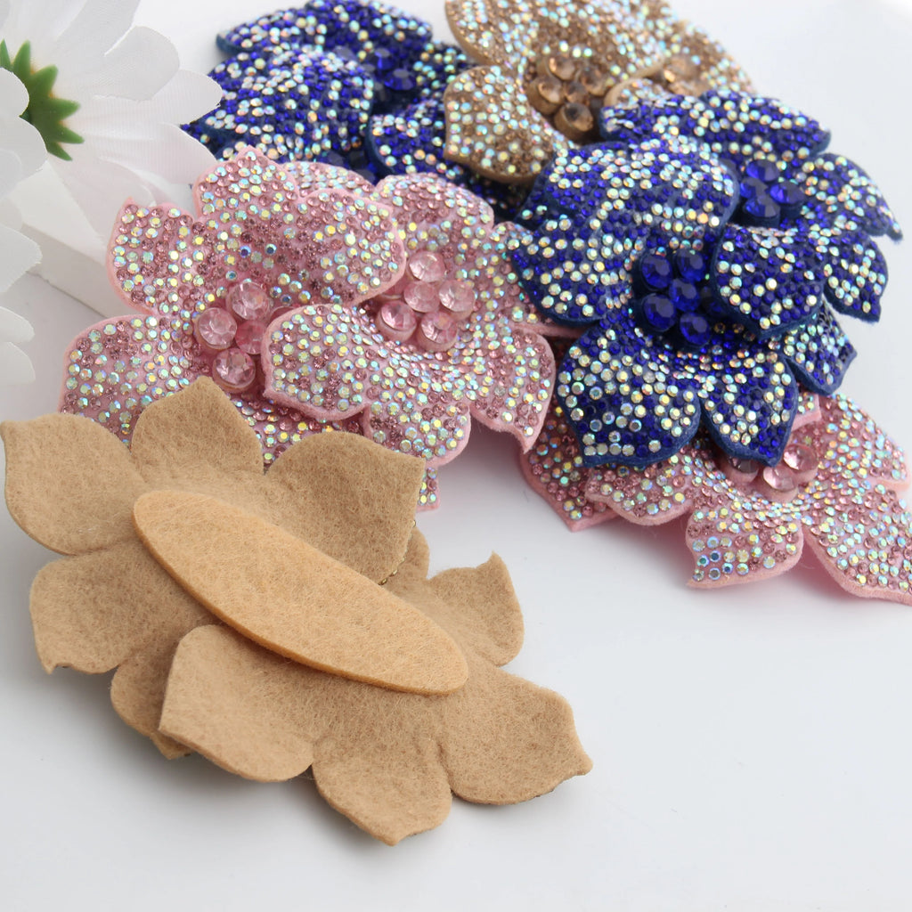 SINONG Elegant Decal Crystal Rhinestones Flatback Flower Sew-On Technique Garments Detachable Butterfly Buckle Bags Ball Dresses