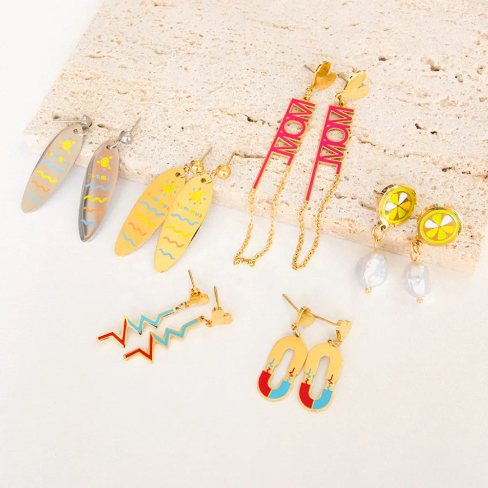 Fashion Earring Trend 2022 Fine Women Earrings Waterproof and Harmless Stainless Steel PVD Gold Plated Custom Stud Earrings
