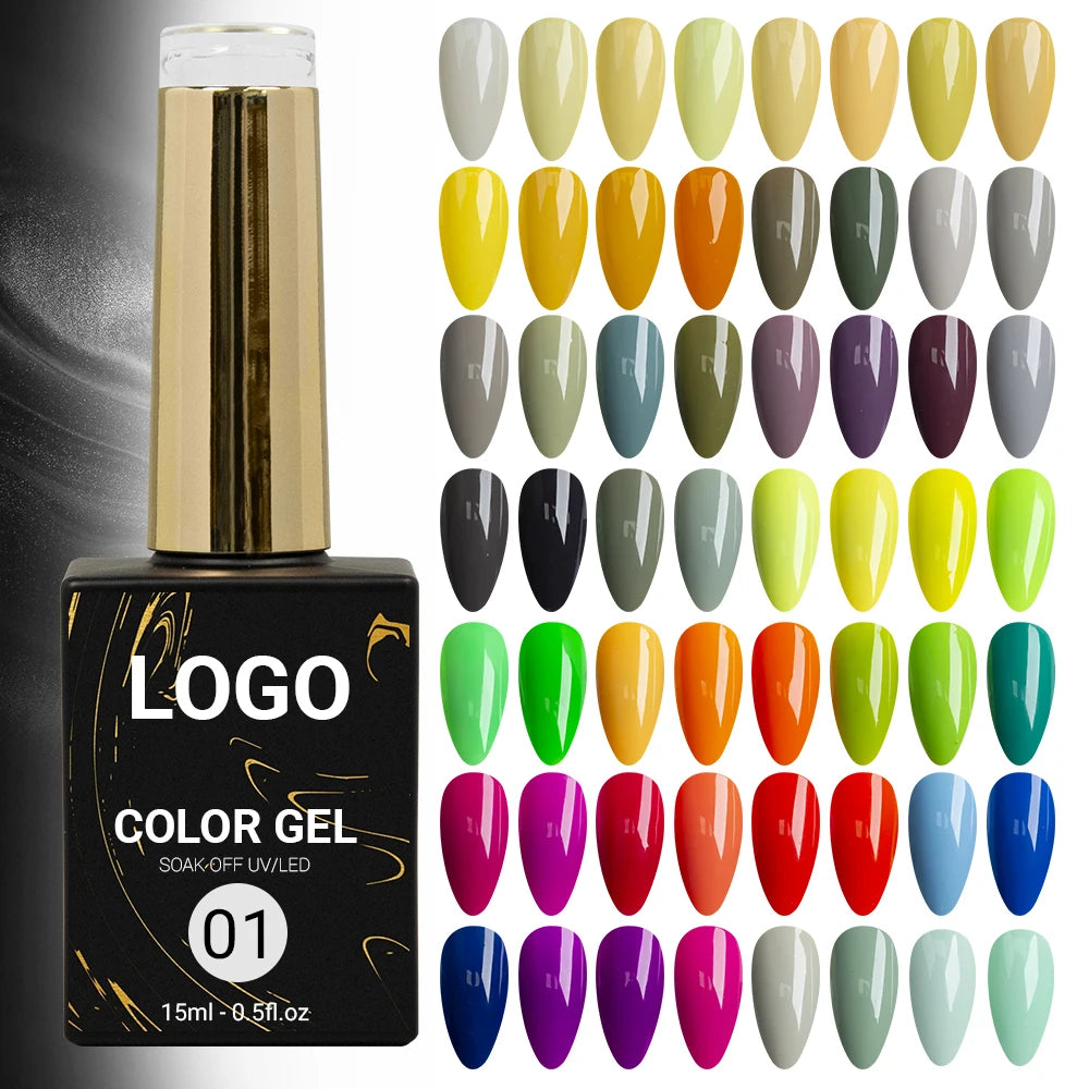 Lehchis Hema and Tpo Free Low Moq Hot UV Gel Set 246 Color Nail Art Salon UV Gel Soak Off Gel Polish