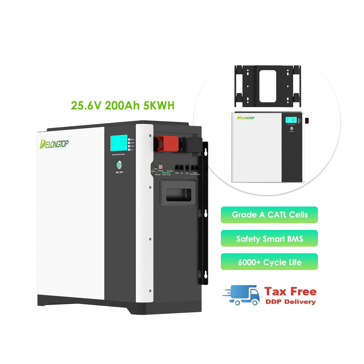 Power Wall 24v 200ah 5kwh Power Wall Lifepo4 Lithium Battery for Home Solar Storage System