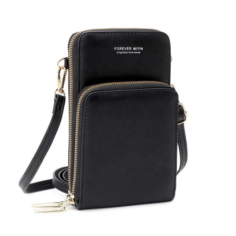 Shoulder Women Crossbody Purse Bag PU Leather Mobile Cell Phone Shoulder Handbag Touch Screen Cell Phone Purse Bag