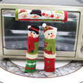 Christmas Decorations Kitchen Appliance Handles Protector Anti-Static Fridge Covers Door Snowman Style Fabric Protective Cover