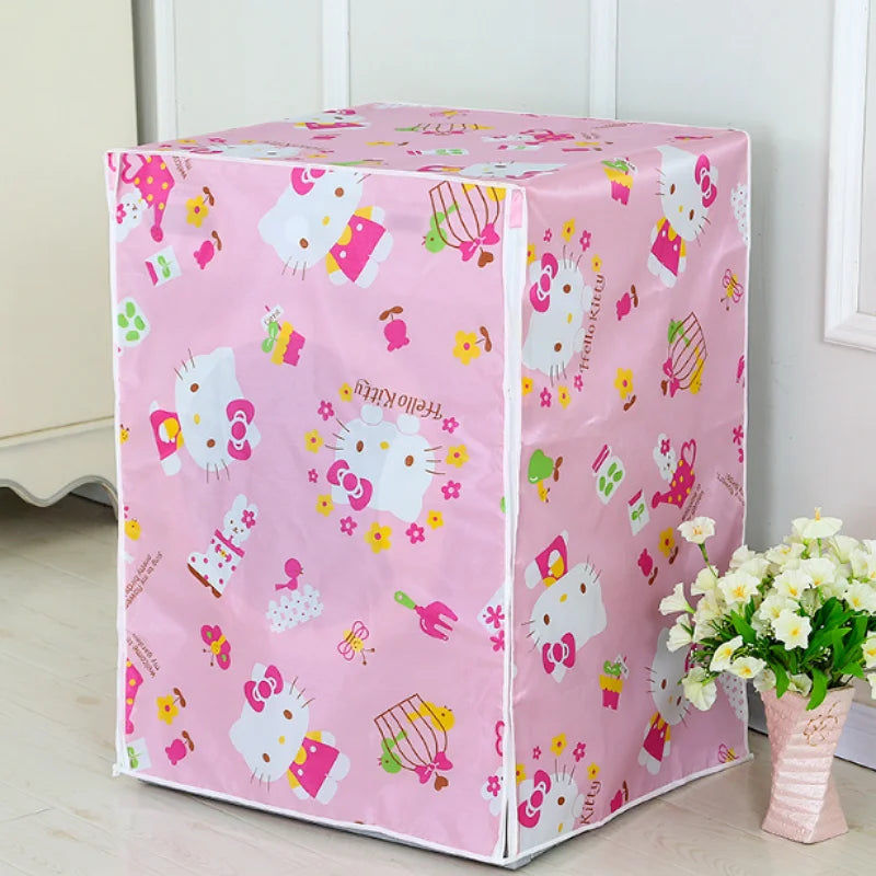 Household Series Washing Machine Dust Cover Anti Dirty Automatic Washer Floral Cloth Cover