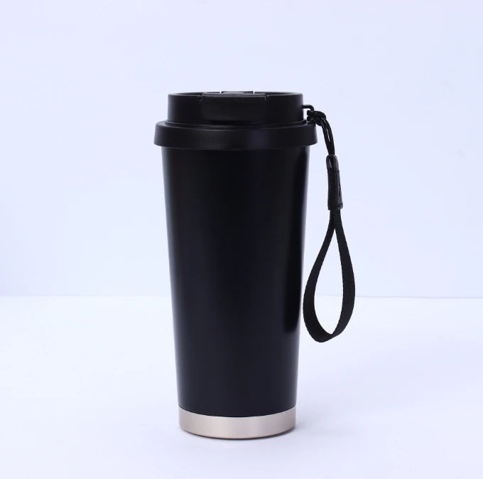Portable Outdoor 550ml Stainless Steel Insulated Bottle Bell Cup Simple Gift Tumbler Handheld Cup Straw Coffee Cup